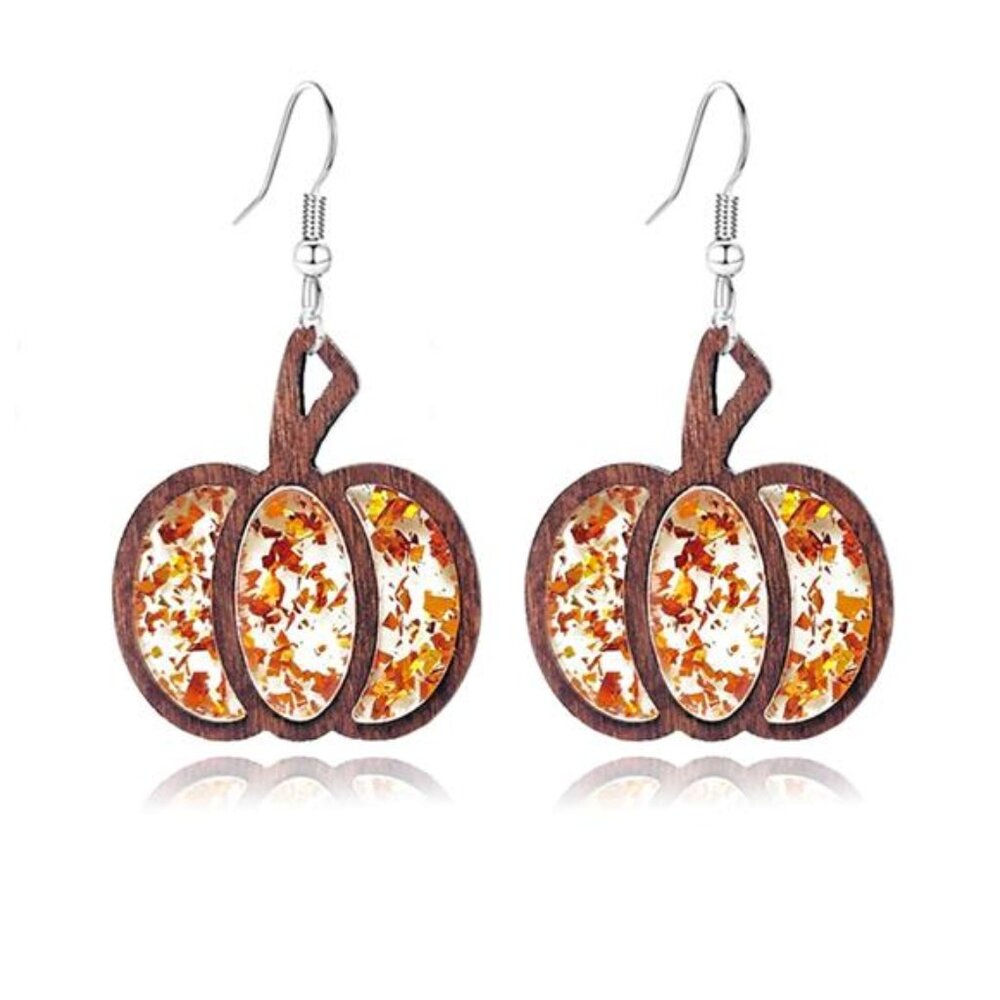 Pumpkin Earrings - Picture 1 of 7